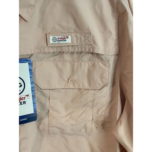 Wrangler ATG Angler X-Large Peach Button-Up Shirt For Men - Picture 6 of 16